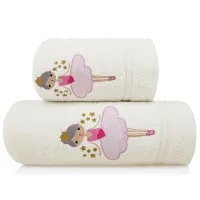 Ręcznik dziecięcy 70x140 Kasia księżniczka pudrowy różowy Baby