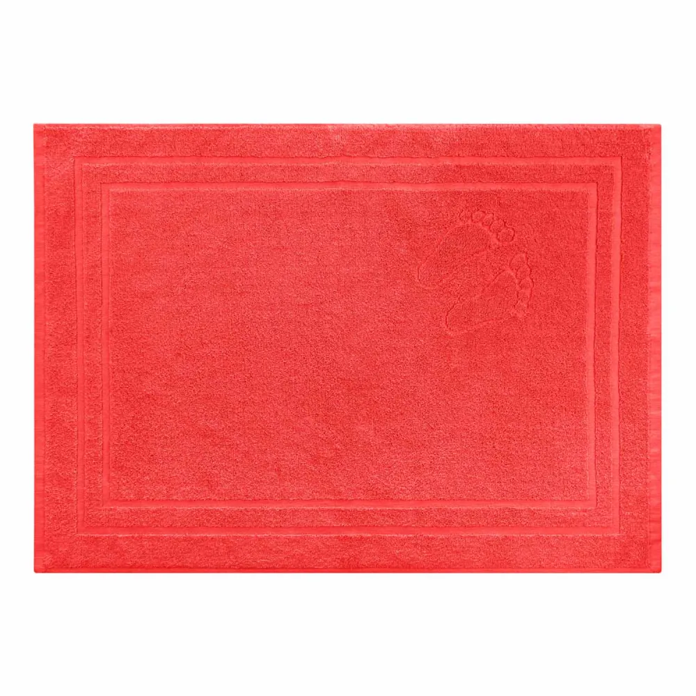 Dywanik łazienkowy 50x70 Mondo czerwony   bawełniany frotte 650g/m2
