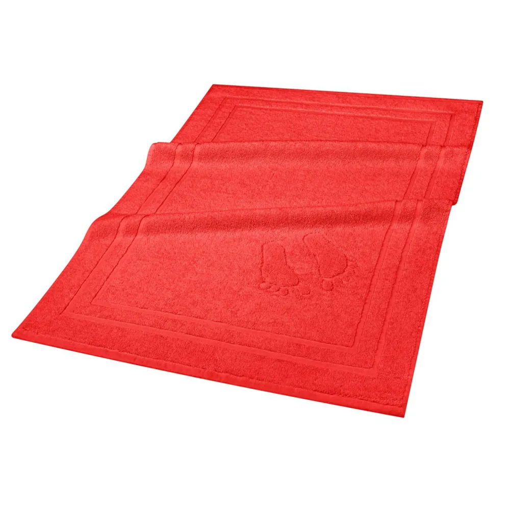 Dywanik łazienkowy 50x70 Mondo czerwony   bawełniany frotte 650g/m2