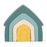 Zabawka układanka silikonowa House domek zielony 12m+ PETITE&MARS
