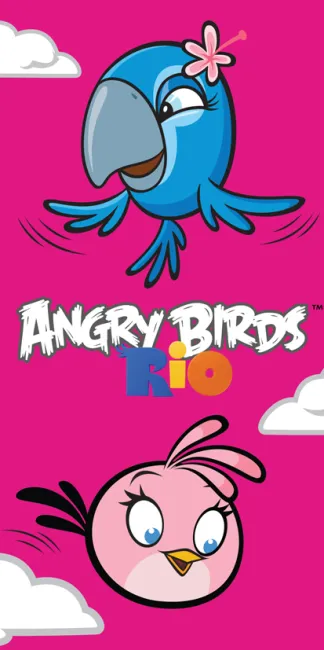 Ręcznik 70x140 C Angry Birds Rio Różowy 4131