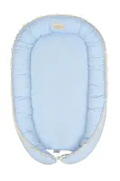 Gniazdko niemowlęce Prestige Linen 55x80   jasno niebieski materacyk pozycjonujący