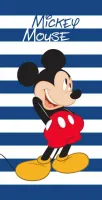 Ręcznik plażowy 70x140 Myszka Miki Mickey Mouse pasy granatowy biały Faro 23