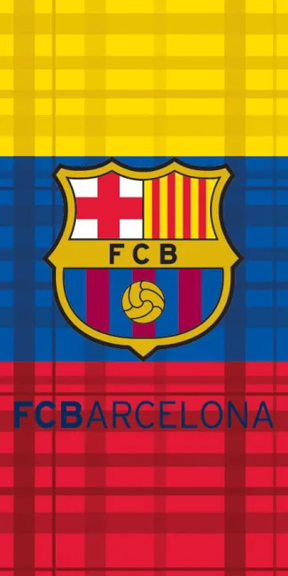 Ręcznik FC Barcelona 75x150 C krata 7853