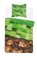 Pościel bawełniana 140x200 Minecraft      zielona dla gracza 4663 A Panelowa 38