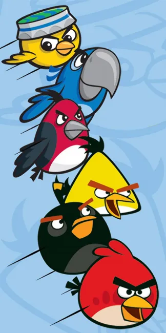Ręcznik 70x140 C Angry Birds Rio Niebieski 4148