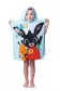 Poncho dla dzieci 50x115 Królik Bing 6533 ręcznik z kapturem niebieski króliczek dziecięce