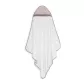 Okrycie kąpielowe 100x100 Musseline  biały różowy ręcznik z kapturkiem