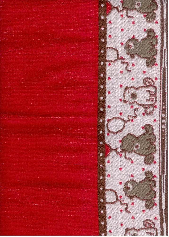 Ręcznik Sweet Bear 50x70 dla dzieci Czerwony Greno