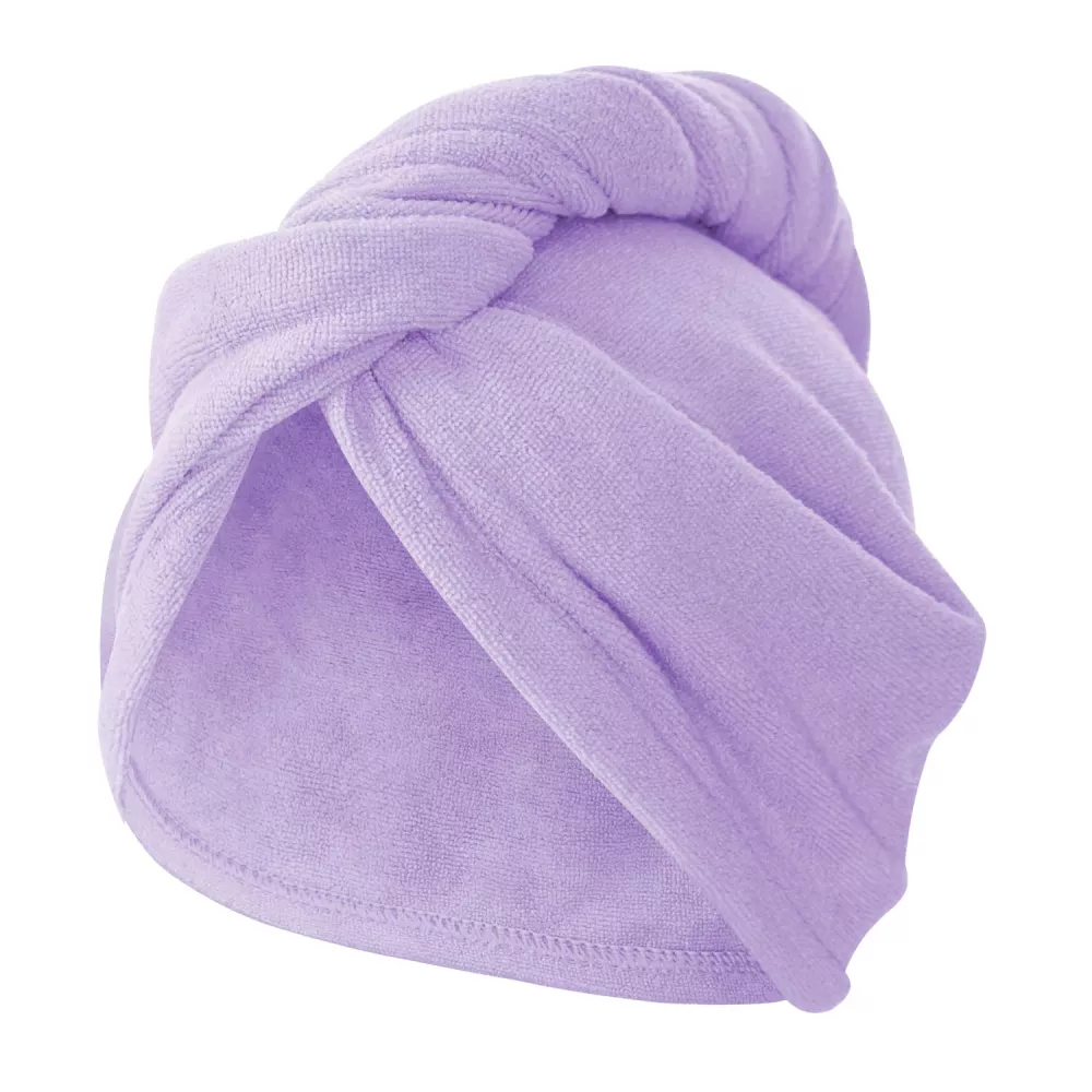 Turban ręcznik do włosów Active  lawendowy mikrofibra