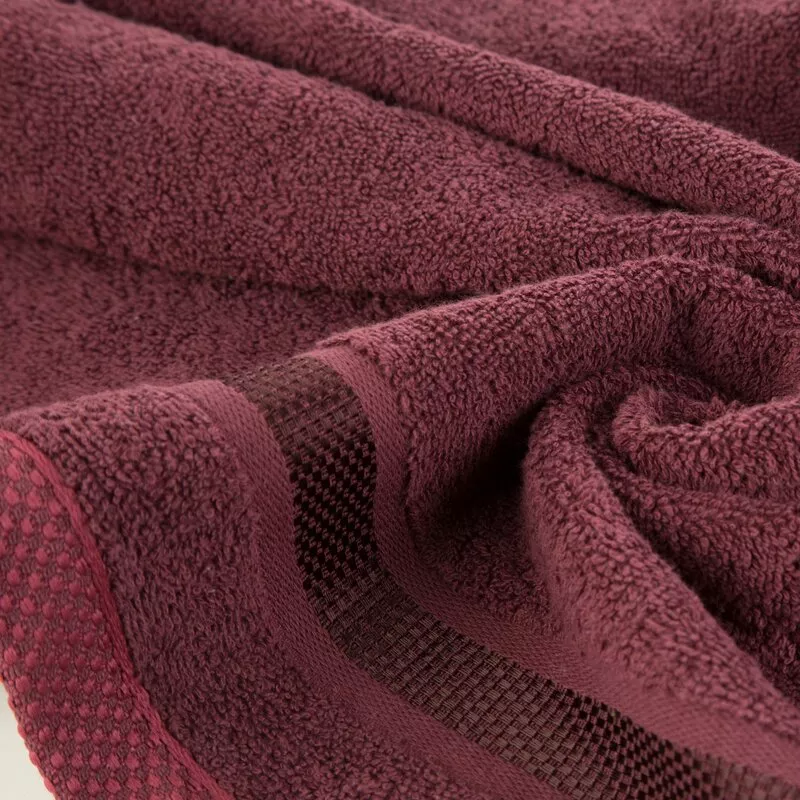 Ręcznik Abbie 50x90 bordowy 500 g/m2  frotte bawełniany Eurofirany