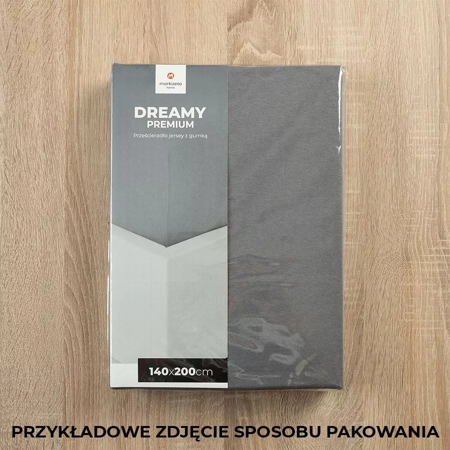 DREAMY PREMIUM Prześcieradło jersey z gumką, szerokość 220 x wysokość 200cm, kolor 007 granatowy 100033/JEG/007/220200/1