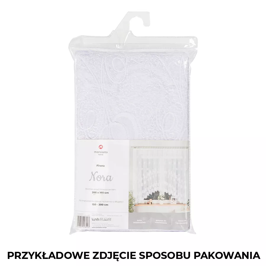 ROZALIA Firanka żakardowa gotowa, szerokość 410 x wysokość 160cm, kolor 001 biały 019370/FBL/001/410160/1