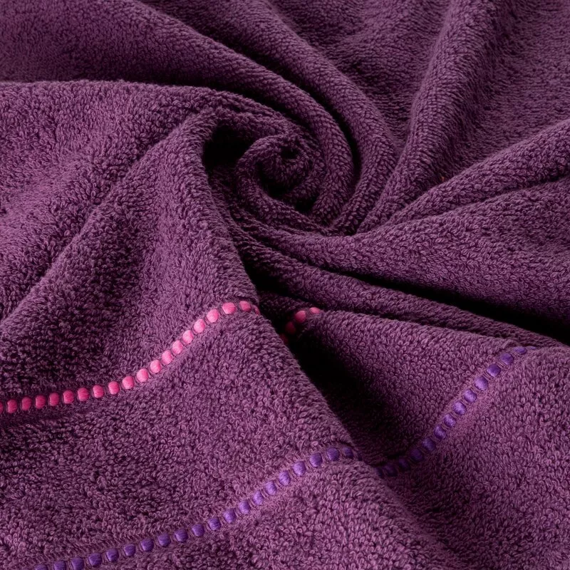 Ręcznik Suzi 70x140 fioletowy 500 g/m2  frotte bawełniany Eurofirany