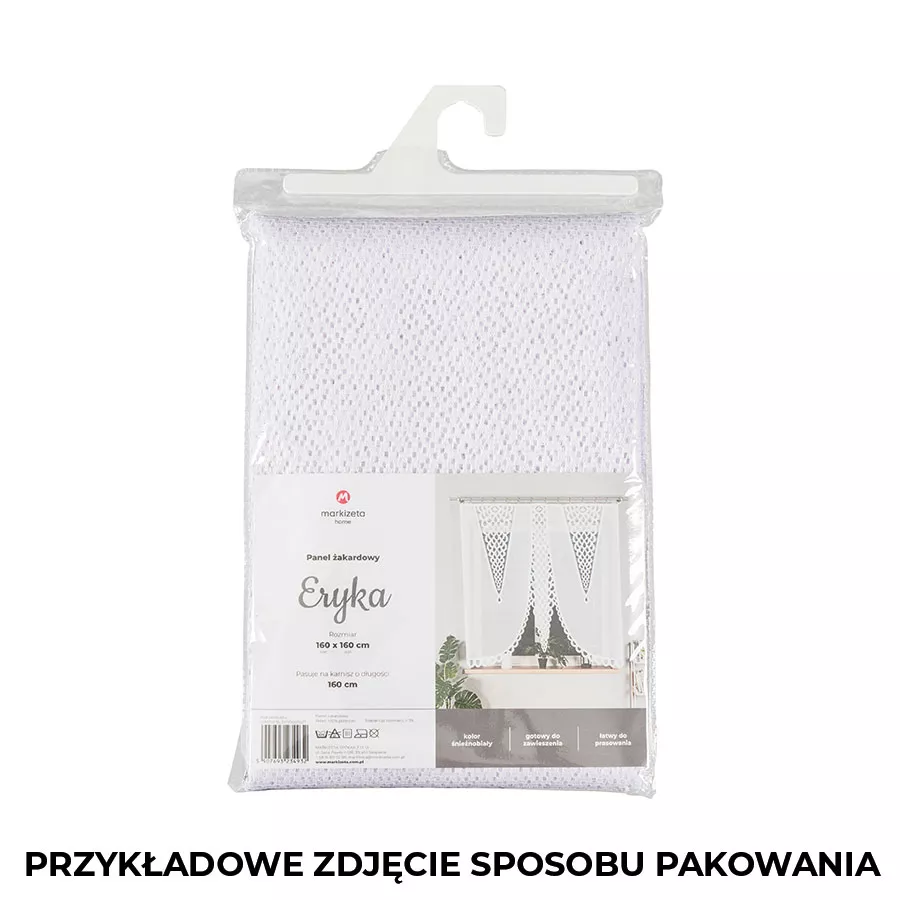 ERYKA Panel żakardowy gotowy, szerokość 160 x wysokość 140cm, kolor 001 biały 019371/PBL/001/160140/1