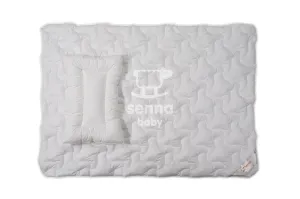Kołdra dla dzieci 100x135 poduszka 40x60 Ingeo biała jednowarstwowa z włóknem kukurydzianym biodegradowalnym  Inter-Widex