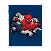 Koc dziecięcy 130x170 Spiderman  granatowy polarowy H24