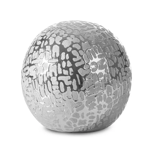 Kula ceramiczna Riso 10x10 srebrna  dekoracyjna Eurofirany