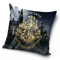 Poszewka dekoracyjna 40x40 Harry Potter  czarna złota welwetowa 12 Darymex