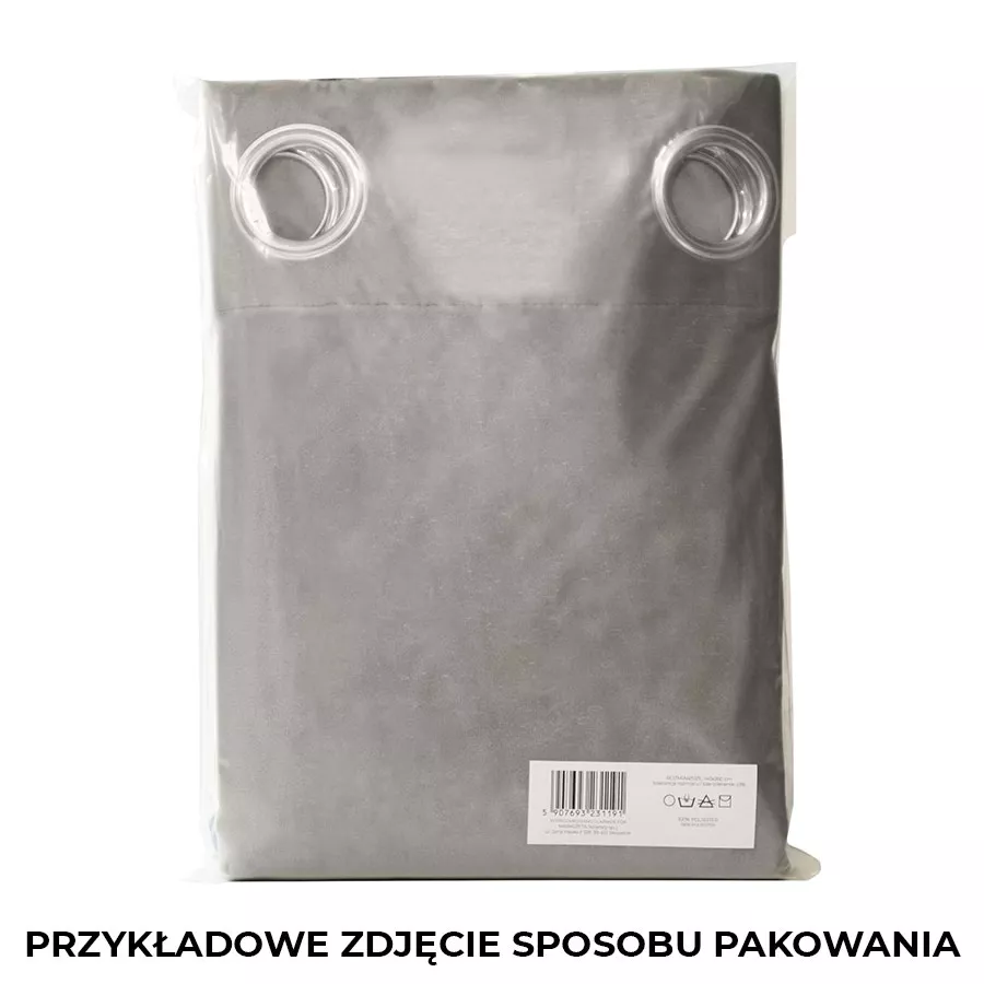 VELVI Zasłona gotowa na przelotkach, szerokość 140 x wysokość 240cm, kolor 063 niebieski VELVI0/ZGP/063/140240/1