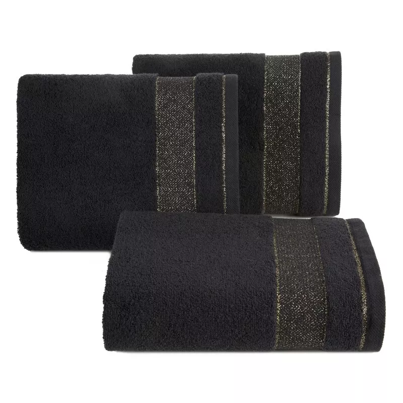 Ręcznik Nessy 30x50 czarny 500 g/m2  frotte bawełniany Eurofirany