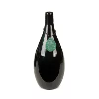 Szklany wazon dekoracyjny 15x38 Capri  czarny