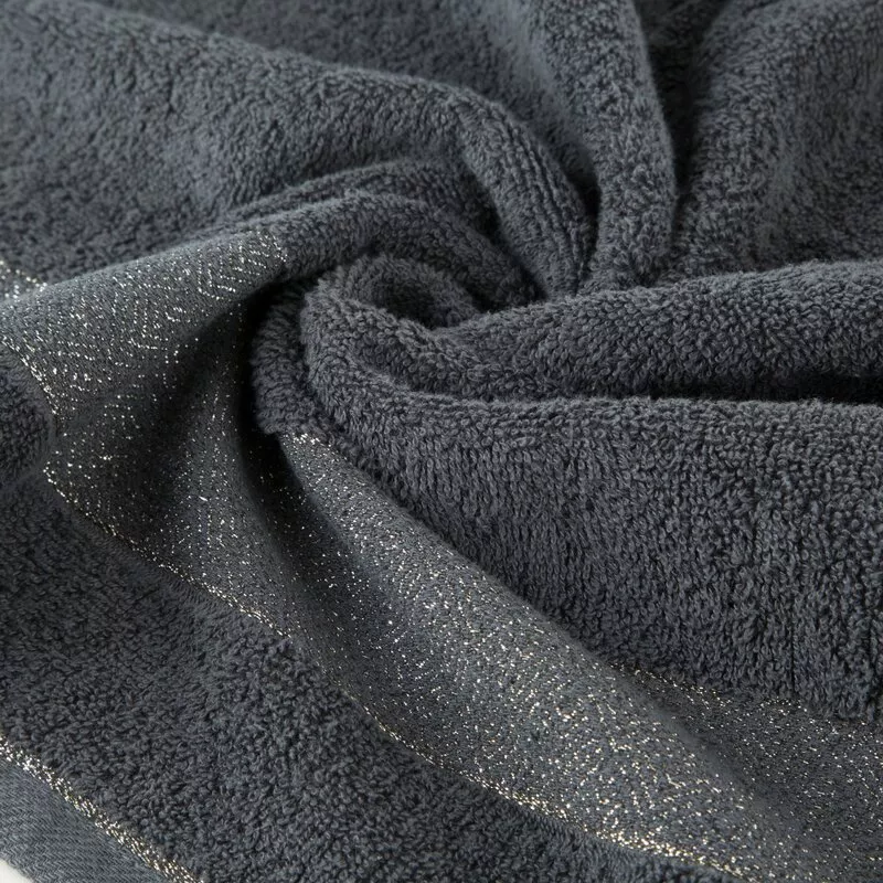 Ręcznik Nessy 70x140 stalowy 500 g/m2  frotte bawełniany Eurofirany