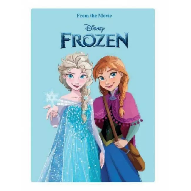 Koc polarowy 100x140 Frozen Anna i Elsa  niebieski pled dziecięcy S24