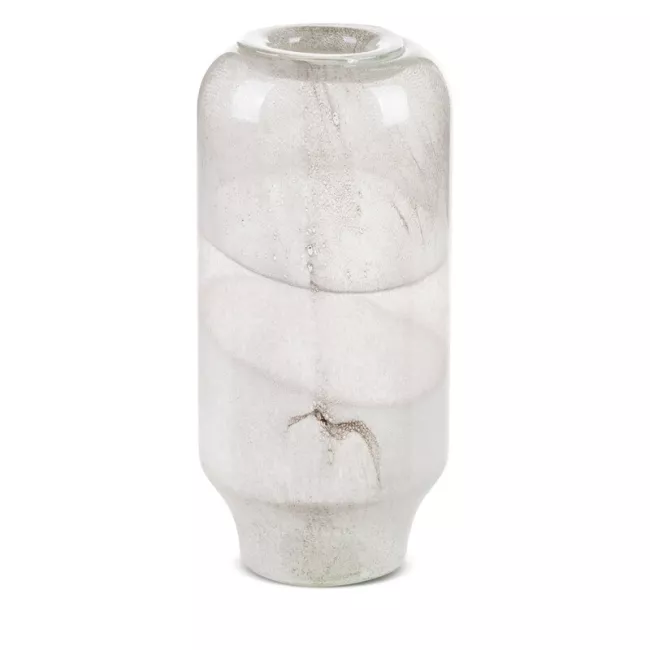 Szklany wazon dekoracyjny 18x40 Lana  kremowy