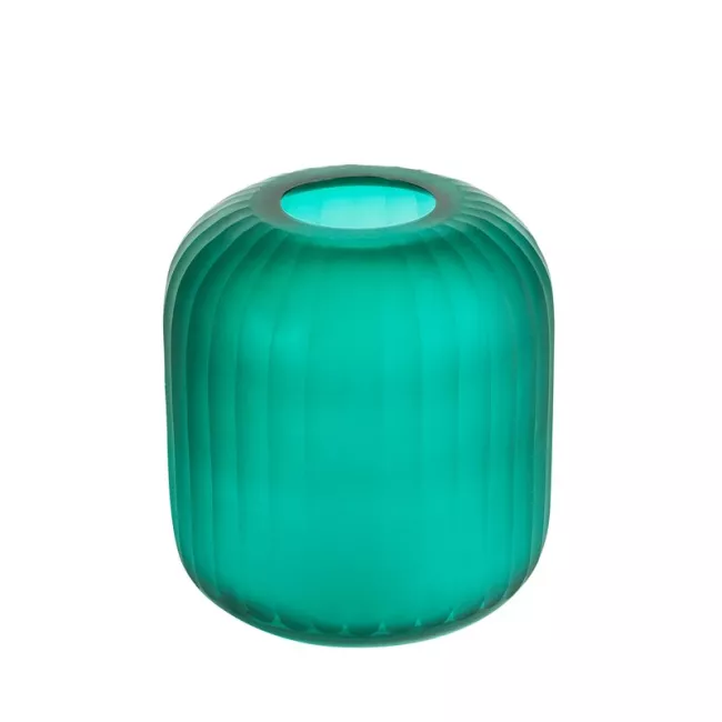 Szklany wazon dekoracyjny 20x23 Chia  turkusowy
