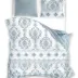 Pościel satynowa 220x200 Pure Sateen 013  biała niebieska ornamenty Faro