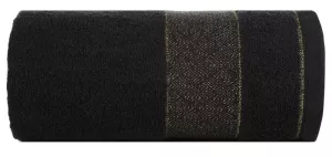 Ręcznik Nessy 70x140 czarny 500 g/m2  frotte bawełniany Eurofirany