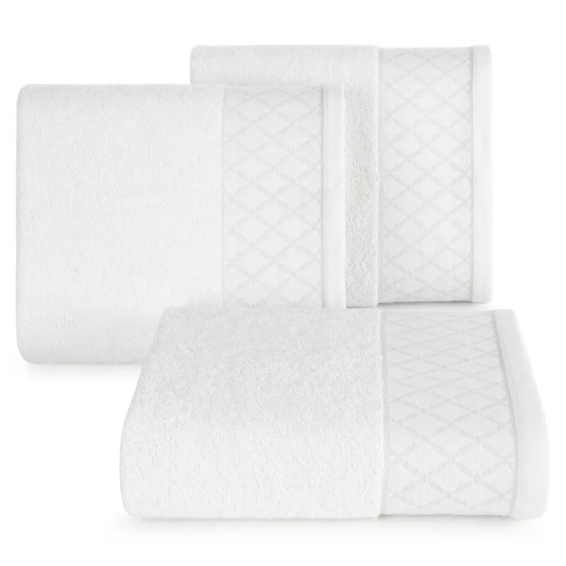 Ręcznik Layla 50x90 biały 500 g/m2  frotte bawełniany Eurofirany