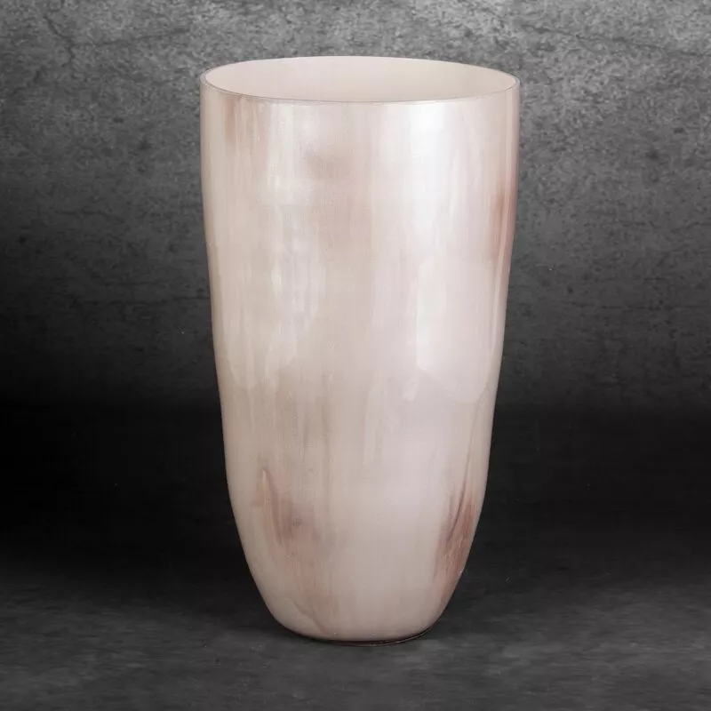 Szklany wazon dekoracyjny 20x37 Cardo  kremowy