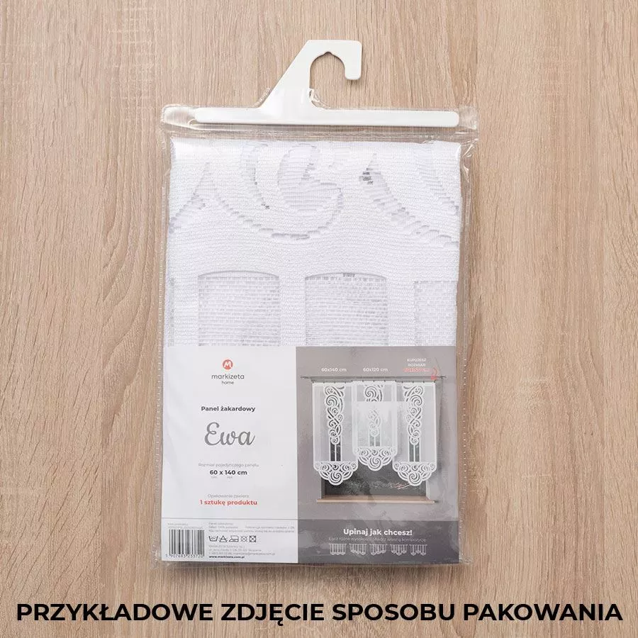 EWA Panel żakardowy gotowy, szerokość 60 x wysokość 120cm, kolor 001 biały 001321/PBL/001/060120/1