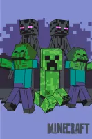 Kocyk z mikrofibry 100x150 Minecraft  Mobs coming for you Kids25