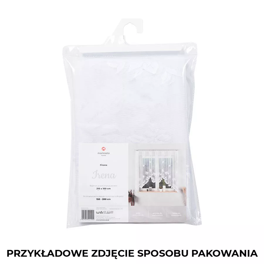 IRENA Firanka żakardowa gotowa, szerokość 310 x wysokość 160cm, kolor 001 biały 002648/FBL/001/310160/1