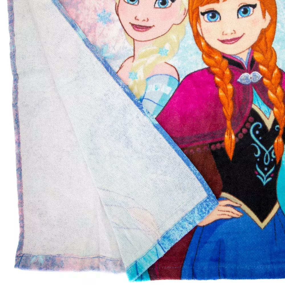 Poncho dla dzieci 50x100 Frozen Anna  Elza różowy ręcznik z kapturem dziecięcy S24