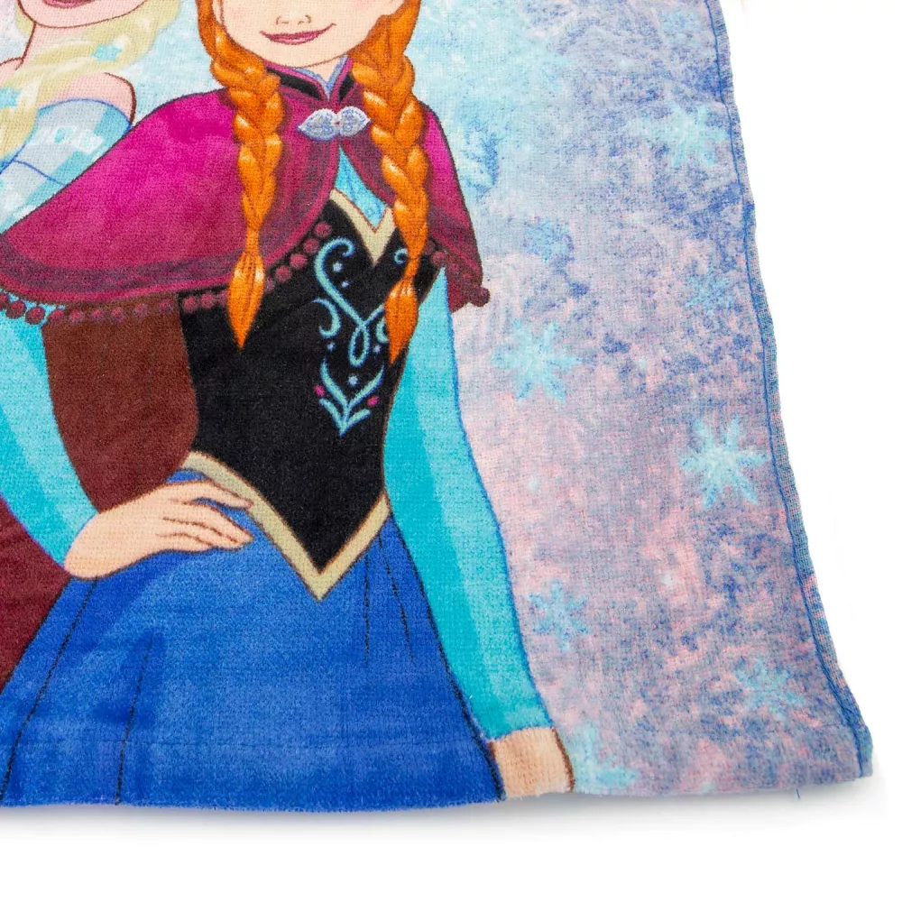Poncho dla dzieci 50x100 Frozen Anna  Elza różowy ręcznik z kapturem dziecięcy S24