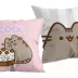 Poduszka dziecięca 40x40 Pusheen Kot  różowa szara tort H1