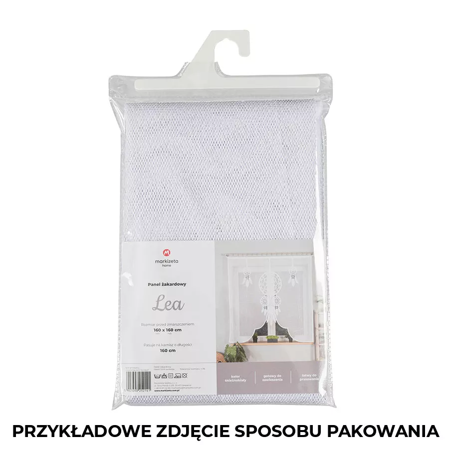 LEA Panel żakardowy gotowy, z motywem łapacza snów, szerokość 160 x wysokość 160, kolor 001 biały 019411/PBL/001/160160/1