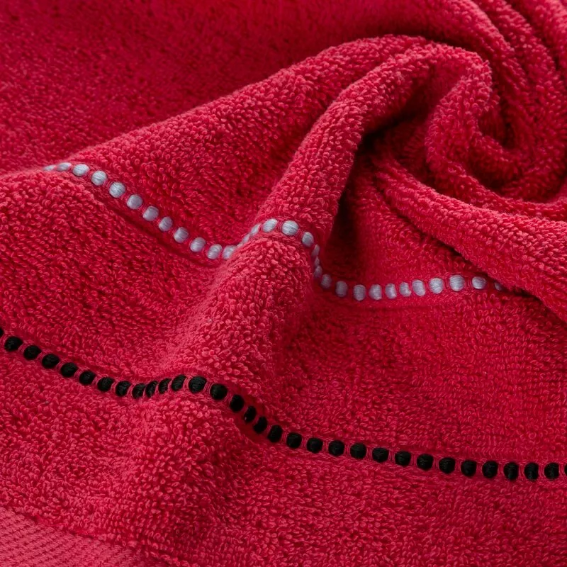 Ręcznik Suzi 50x90 czerwony 500 g/m2  frotte bawełniany Eurofirany