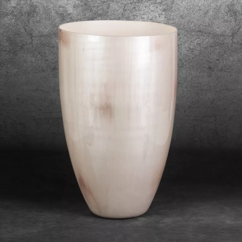 Szklany wazon dekoracyjny 25x40 Cardo  kremowy