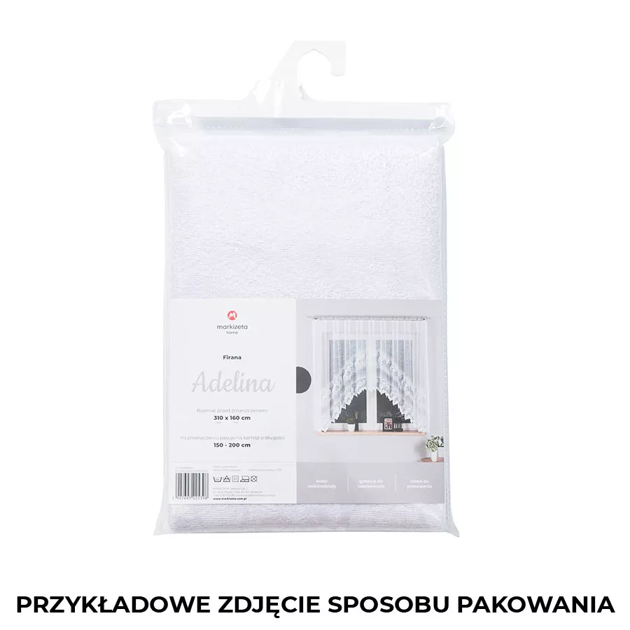 ADELINA Firanka żakardowa gotowa, szerokość 310 x wysokość 160cm, kolor 001 biały 002245/FBL/001/310160/1