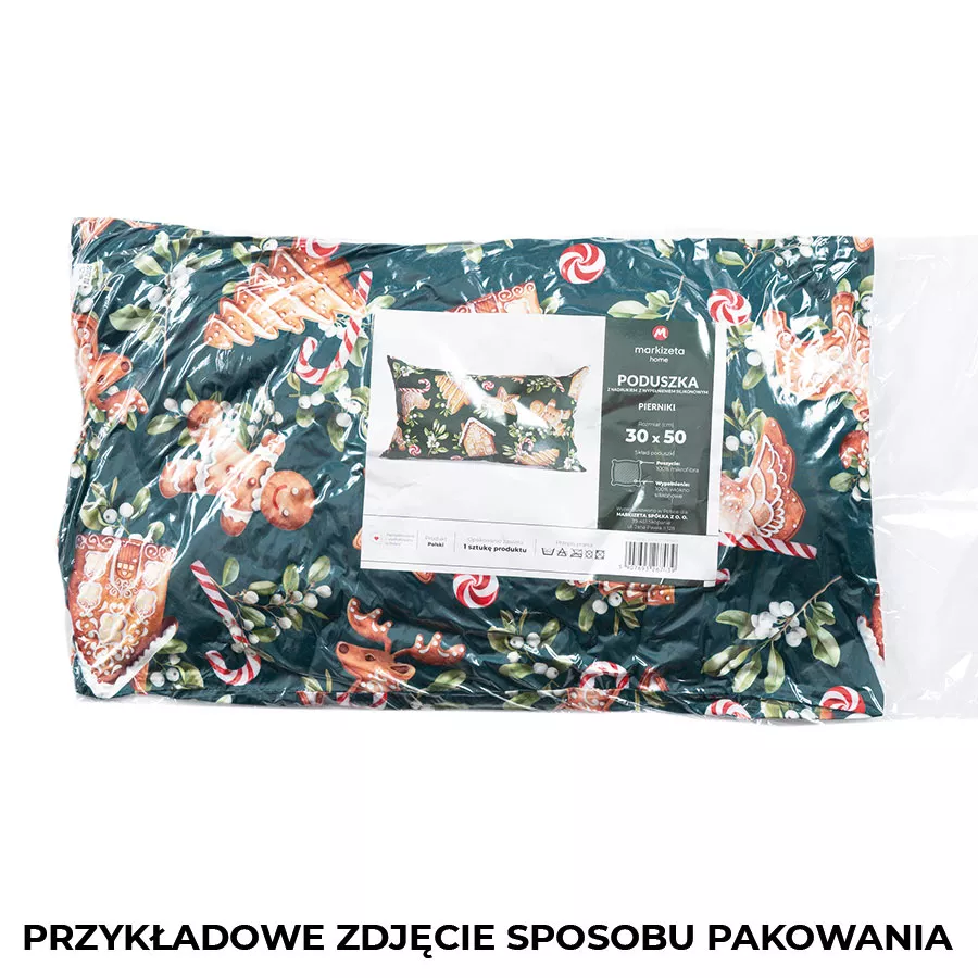 SZKOTI CHOINKI Poduszka z wypełnieniem silikonowym dwustronna MICROFIBRA, 30x50cm, kolor 001 biały (do wyczerpania zapasu) TBN017/SIL/001/030050/1