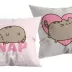 Poduszka dziecięca 40x40 Pusheen Kot Nap  różowa szara H1