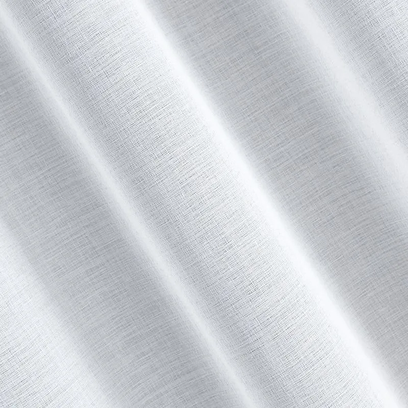 Firana gotowa lana na taśmie 350x150 cm biały