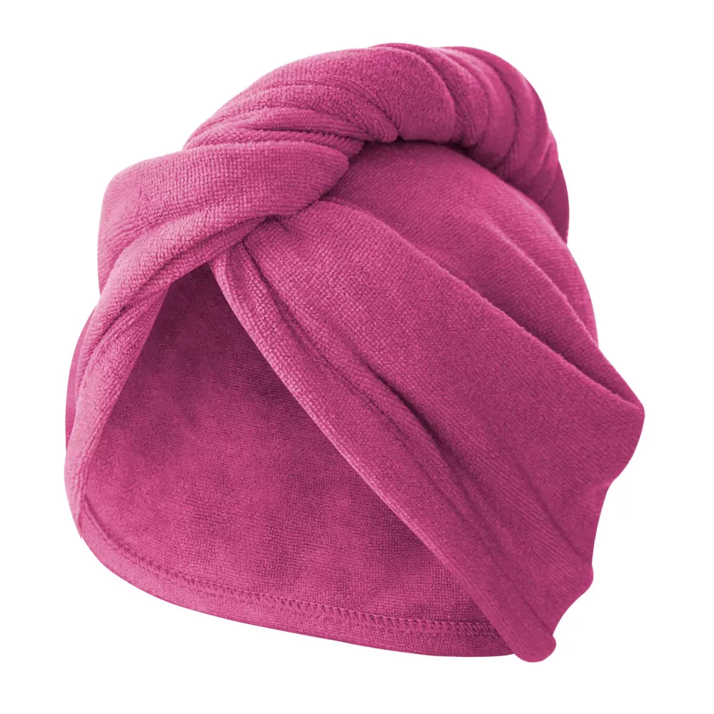 Turban ręcznik do włosów Active fuksjowy  mikrofibra