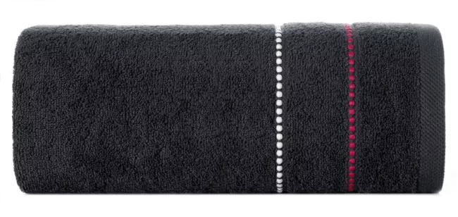Ręcznik Suzi 70x140 czarny 500 g/m2  frotte bawełniany Eurofirany