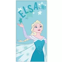 Ręcznik dziecięcy 70x140 Frozen Elsa niebieski plażowy bawełniany C24